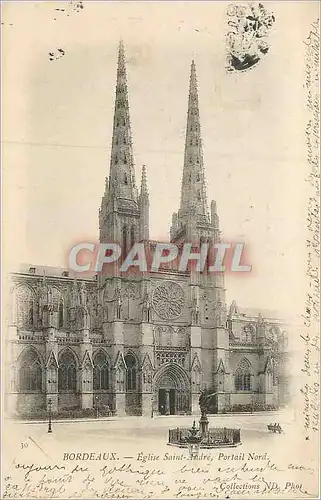 Cartes postales Bordeaux Eglise Saint Andre Portail Nord (carte 1900)