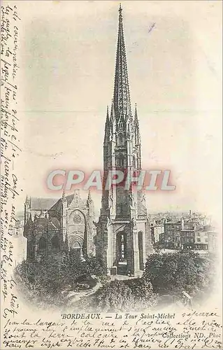 Cartes postales Bordeaux la Tour Saint Michel (carte 1900)