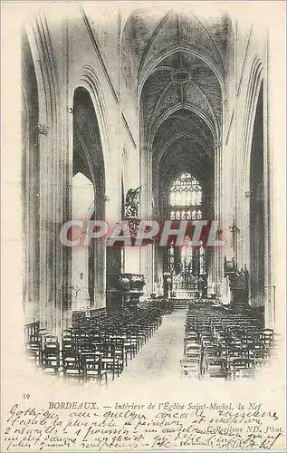 Ansichtskarte AK Bordeaux Interieur de l'Eglise Saint Michel la Nef carte 1900)