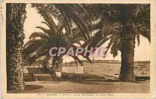 Ansichtskarte AK Dinard (l et V) le Palmeraie et Saint Malo