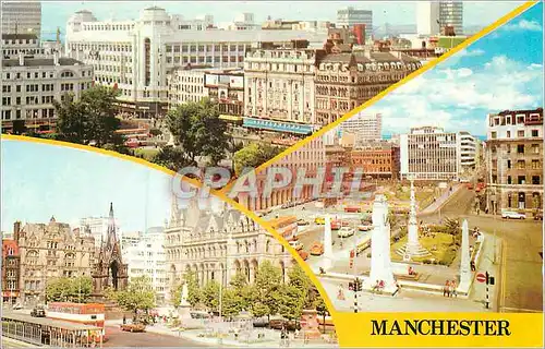 Moderne Karte Manchester Piccadilly Albert Square St Peters Square