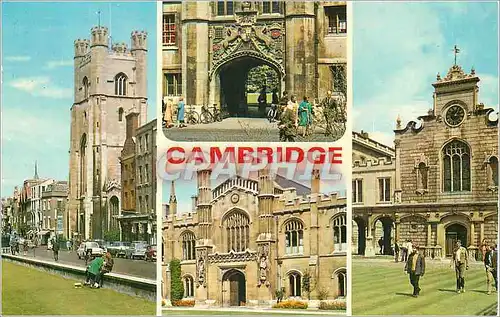 Cartes postales moderne Cambridge Christs College Kings Parade Peterhouse Corpus Christi College
