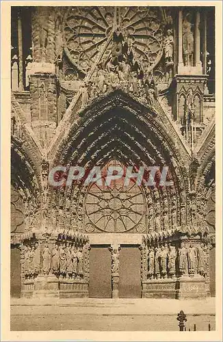 Ansichtskarte AK Reims (Marne) la Cathedrale le Portail Principal