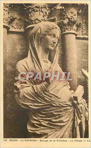 Cartes postales Reims la Cathedrale Groupe de la Visitation la Vierge