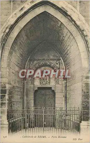 Ansichtskarte AK Cathedrale de Reims Porte Romane