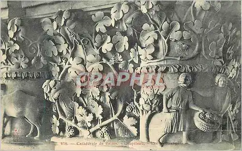 Cartes postales Cathedrale de Reims Chapiteau