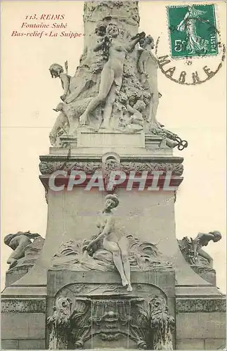 Cartes postales Reims Fontaine Sube Bas Relief la Suippe