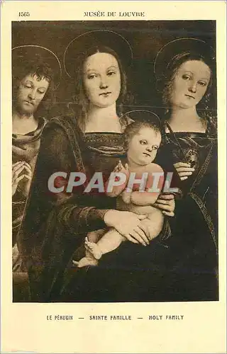 Cartes postales Musee du Louvre le Perugin sainte Famille