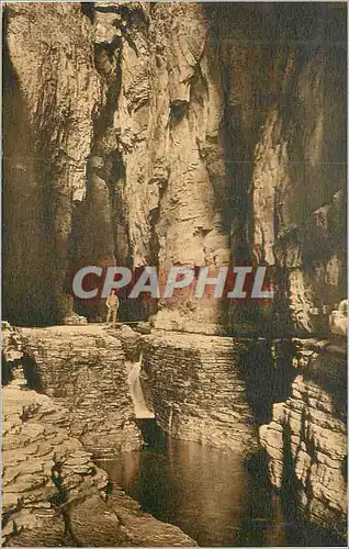 Ansichtskarte AK Riviere Souterraine de Bramabiau Cascade de la Passerelle