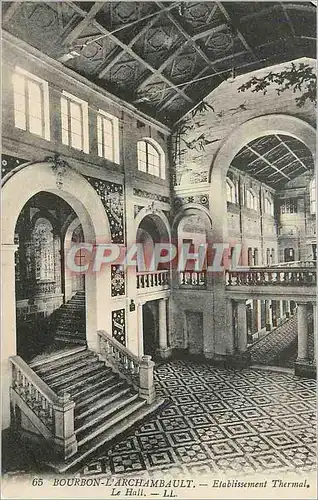 Cartes postales Bourbon l'Archambault Etablissement Thermal le Hall