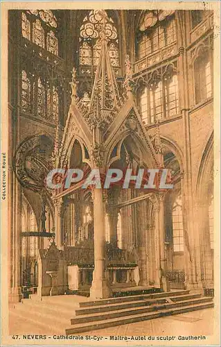 Cartes postales Nevers Cathedrale St Cyr Maitre Autel du Sculpte Gautherin