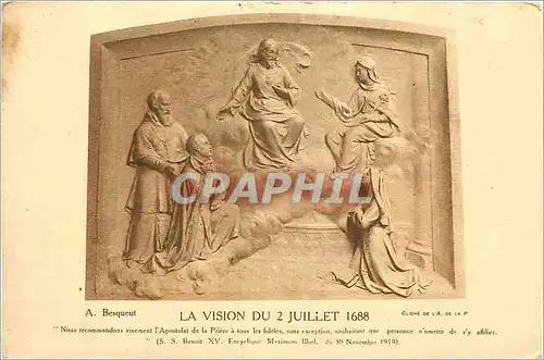 Cartes postales Besqueut la Vision du 2 Juillet 1688 Apostolat de la Priere Croisade Eucharistique des Enfants
