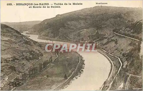 Cartes postales Besancon les Bains Vallee de la Malate et Route de la Suisse