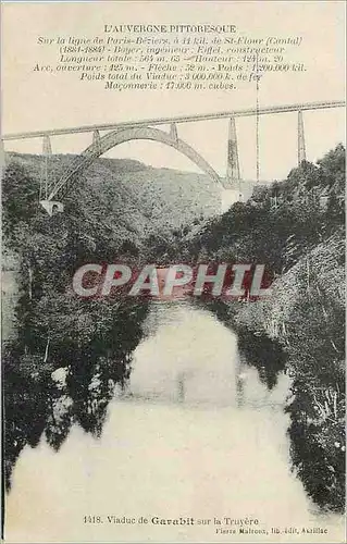 Cartes postales l'Auvergne Pittoresque sur la Ligne de Paris Beziers a 11 kil de St Flour(Cantal)