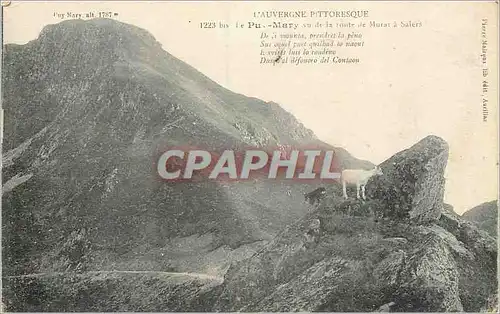 Ansichtskarte AK l'Auvergne Pittoresque le Pu Mary vu de la Route de Murat a Salers  Chevre