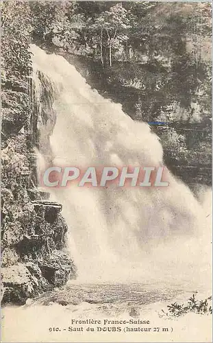 Cartes postales Frontiere Franco Suisse Saut du Doubs (Hauteur 27 m)