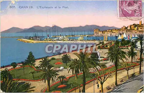 Cartes postales Cannes l'Esplanade et le Port