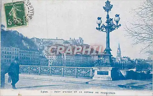 Cartes postales Lyon Pont d'Ainay et le Coteau de Foubvieres