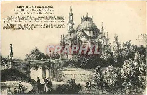 Ansichtskarte AK Eure et Loir Historique Dreux Chapelle Saint Louis Sepulture de la Famille d'Orleans