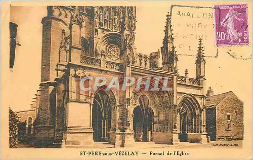 Cartes postales St Pere Sous Vezelay Portail de l'Eglise