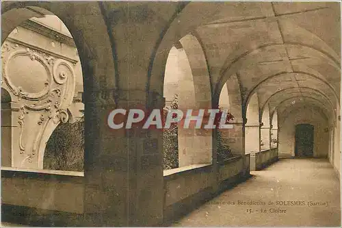 Cartes postales Abbaye des Benedictins de Solesmes Le cloitre