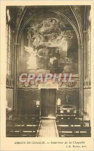 Ansichtskarte AK Abbaye de Chaalis Interieur de la Chapelle J E Bulloz