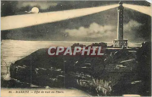 Cartes postales Biarritz Effet de Nuit au Phare
