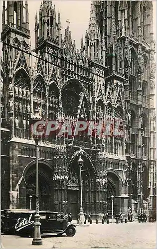 Cartes postales moderne Rouen Facade de la Cathedrale Automobile