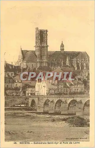 Cartes postales Nevers Cathedrale Saint Cyr et Pont de Loire