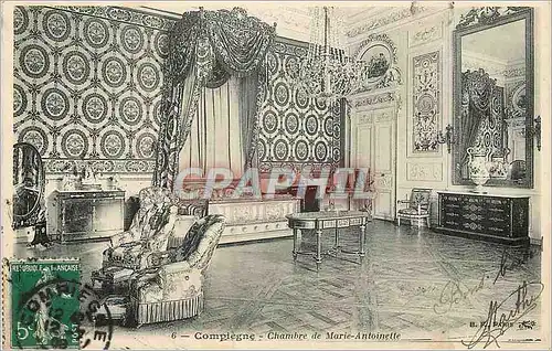 Cartes postales Compiegne Chambre de Marie Antoinette