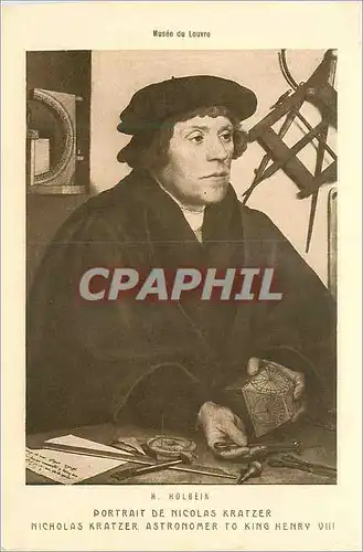 Cartes postales Musee du Louvre H Holbein Portrait de Nicolas Kratzer