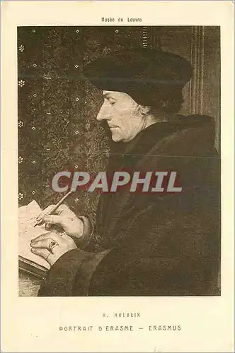 Cartes postales Musee du Louvre H Holbein Portrait D'Erasme