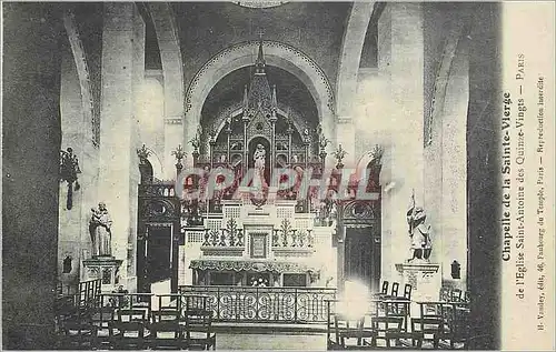 Cartes postales Chapelle de la Sainte Vierge de l'Eglise Saint Antoine des Quinze Vingts Paris