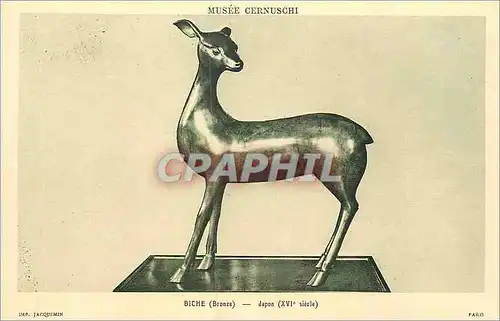 Cartes postales Musee Cernuschi Biche (Bronze) Japon (XVIe Siecle)