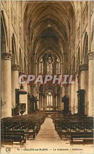 Cartes postales Chalons sur Marne la Cathedrale Interieur