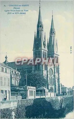 Cartes postales Chalons sur Marne Eglise Notre Dame en Vaux (XIIe et XIVe Siecle)