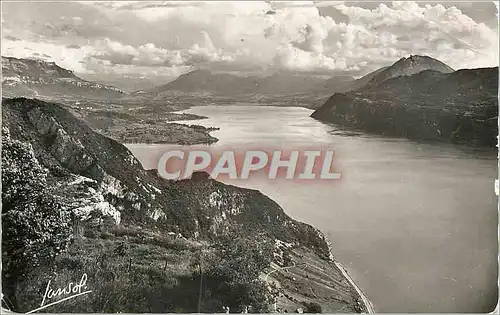 Moderne Karte Le Lac du Bourget vu de la Chambotte