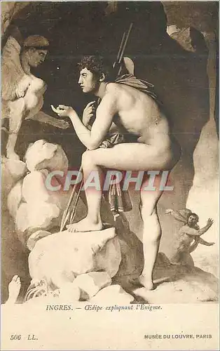 Cartes postales Ingres Oedipe Expliquant l'Enigme Musee du Louvre Paris