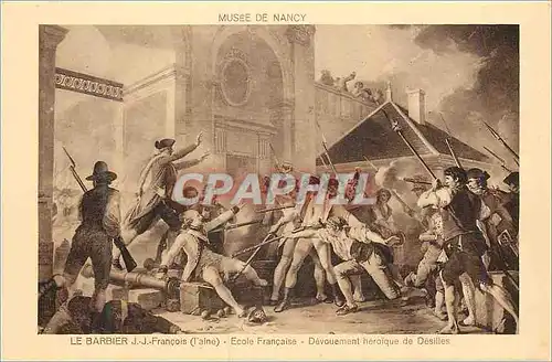 Cartes postales Musee de Nancy Le Barbier J J Francois (L'Aine) Ecole Francaise Devouement Heroique de Desilles