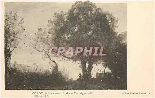 Cartes postales Corot Souvenir d'Italie Castelgandolfo