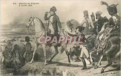 Cartes postales Bataille de Wagram 6 Juillet 1809 Napoleon