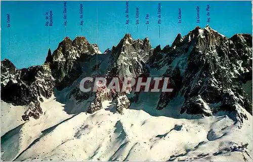 Moderne Karte Les Aiguilles de Chamonix