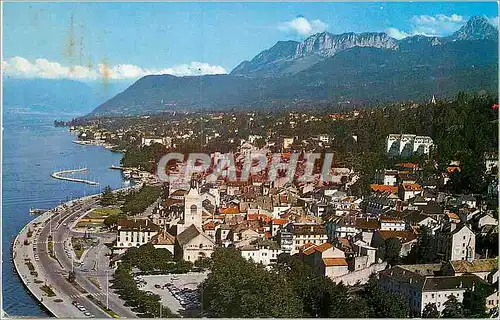 Cartes postales moderne Evian Les Bains (Haute Savoie) Les Borts du Leman la Ville et les Monts du chablais