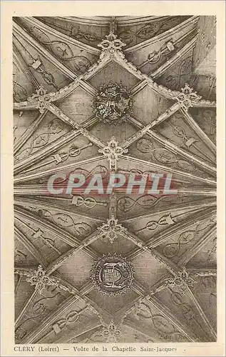 Cartes postales Clery (Loiret) Voute de la Chapelle Saint Jacques