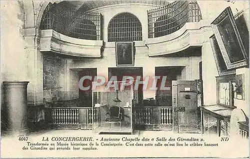 Cartes postales La Conciergerie Ancienne Chapelle dite Salle des Girondins Paris