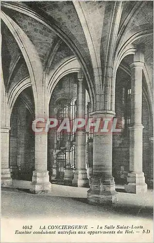 Cartes postales La Conciergerie La Salle Saint Louis Escalier Conduisant Autrefois aux Appartements du Roi