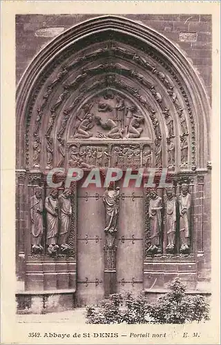 Cartes postales Abbaye de St Denis Portail Nord