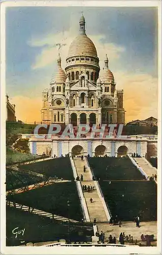 Cartes postales moderne Paris et ses Merveilles Basilique du Sacre Coeur et Nouveaux Jardin