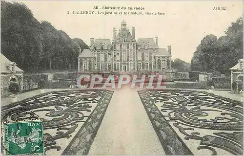 Ansichtskarte AK Chateaux du Calvados Balleroy les Jardins et le Chateau Vus de Face