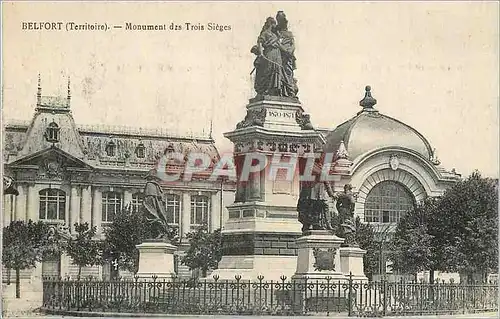 Cartes postales Belfort (Territoire) Monument des Trois Sieges